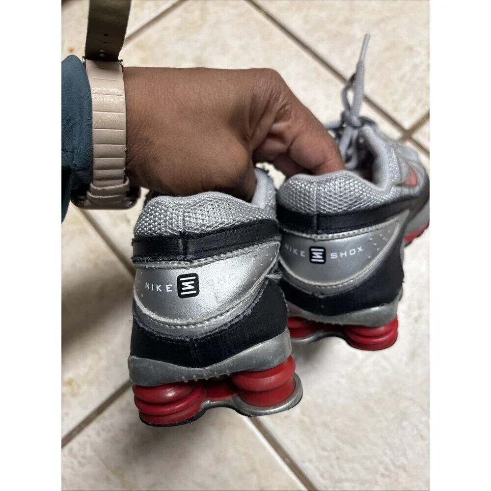 Vintage Y2k Nike Shox Turbo VII Shoes Youth 3.5 Gray Red Running Sneakers boys